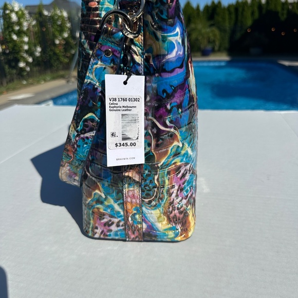 NWT Brahmin Celina Euphoria Melbourne Leather Shoulder Bucket Bag - Picture 5 of 15